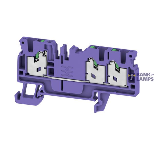 Feed-through terminal block, SNAP IN, violet, 2.5 mm², 24 A, 800 V, Nu image 1