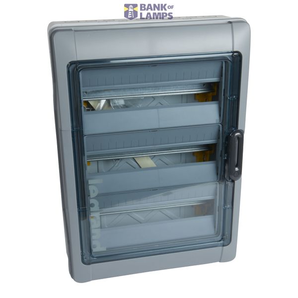 PLEXO3 IP65 WEATHERPROOF CABINET 3X18 MODULES WITH TERMINAL BLOCK image 2