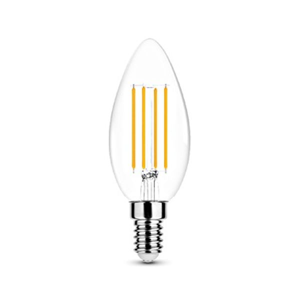 LED Filament Candle 4W 4000K 470lm E14 C35 360ø image 1