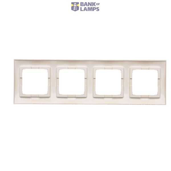 Socket outlet with earthing and shutters, 16A, cream white/electro white image 1