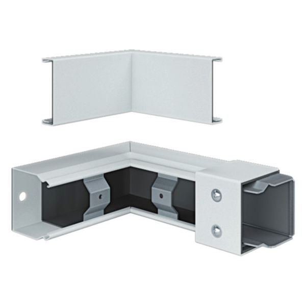 Inner corner FWK-Plus 60x60 mm white powder-coated for fire protection duct image 1