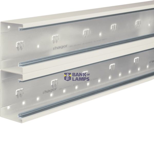 Balustrade channel lower part BRS 68x210mm upper part 2x80mm made of sheet steel cream white BRS652101D9001 image 1