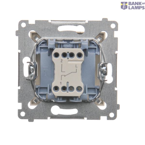Single button for switches and push buttons, white image 1