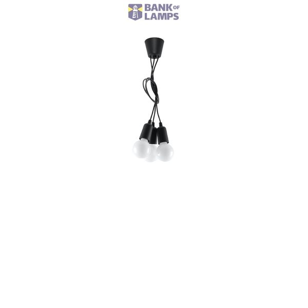 HANGING LAMP DIEGO 3 BLACK E27 3X60W IP20 image 9