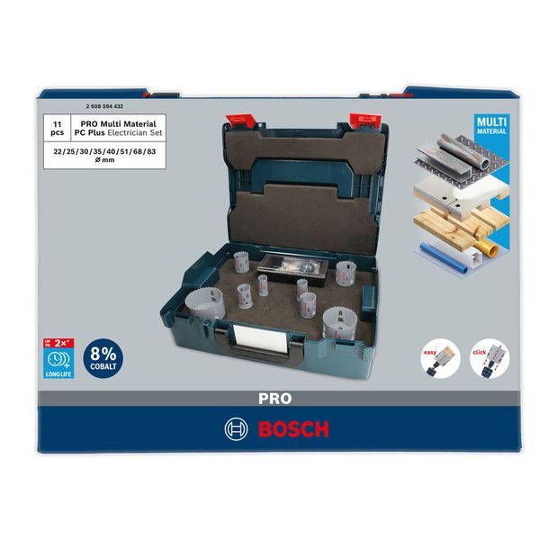 PRO Multi Material Power Change Plus Hole Saw Set - L-Boxx image 1