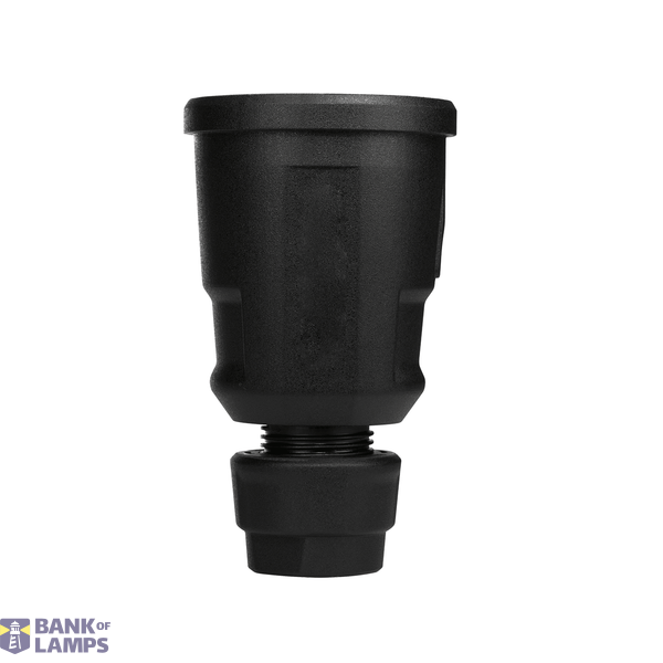 SCHUKO connector, black, Elamid high performance plastic, with improved accidental-contact guard image 1
