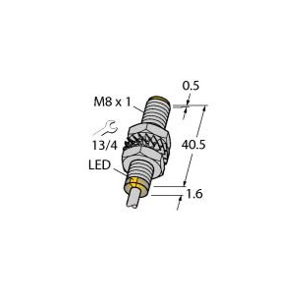 Inductive Sensor With Increased Switching Distance   BI3-M08E-VN6X 7M image 1