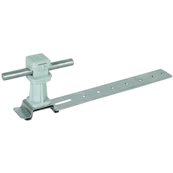 Roof cond. holder DEHNsnap Al/plastic grey H 36mm Rd 8mm, brace L 205m image 1