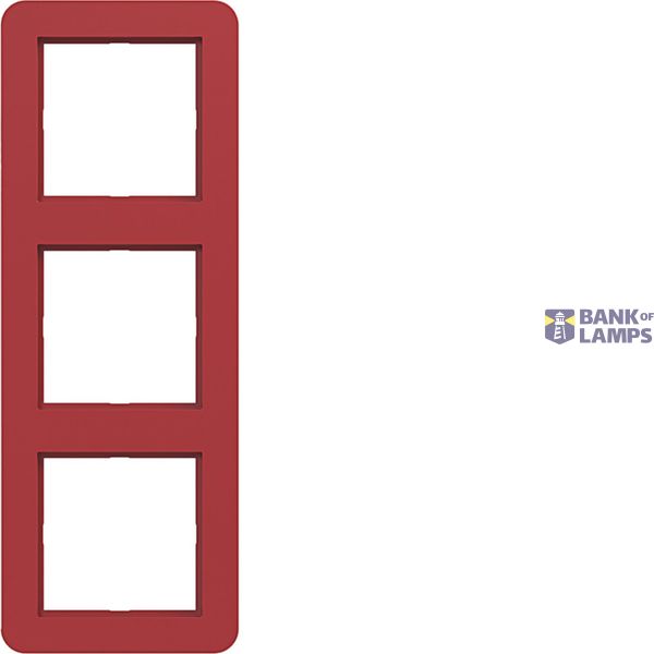 Triple cover frame, C.1, glossy red image 1