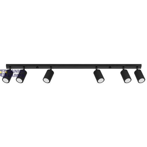MOVABLE SPOTLIGHTS ON A BLACK CEILING STRIP ABOVE THE DINING ROOM TABLE, CARBON SERIES 6XGU10 image 8