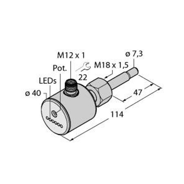 Freely Rotatable FCST Flow Sensor Monitoring of Flow Speed   FCST-A4-AP8X-H1141 image 1