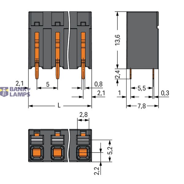 THR PCB terminal block push-button 1.5 mm² black image 3