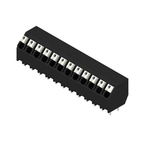 Printed circuit board terminals, 5.08 mm, Number of poles: 12, 135°, Solder pin length (l): 3.5 mm, black, PUSH IN with actuator, Clamping range, max. : 1.5 mm², Tube image 3