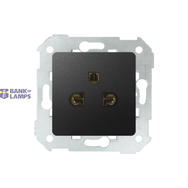 European-American plug socket, Graphite image 1