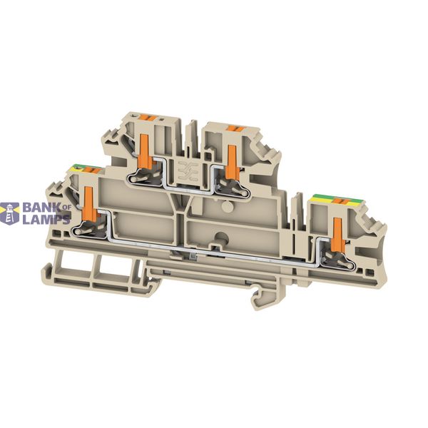 Multi-tier modular terminal, PUSH IN, dark beige, 4 mm², 1000 V, Numbe image 1