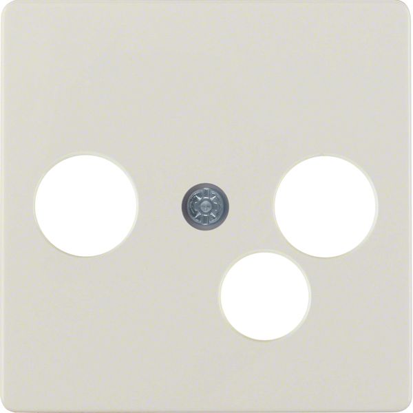 Central plate for broadband modem box, white, glossy image 3