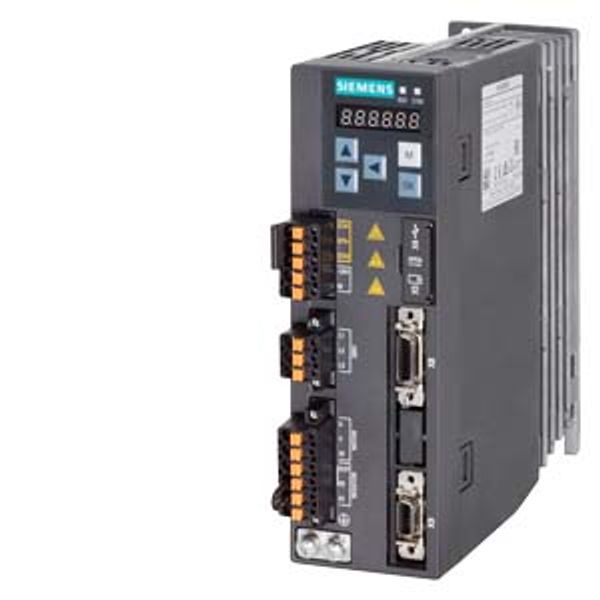 SINAMICS V90, with PROFINET Input voltage: 200-240 V 1/3-phase AC -15%/+10% 2.5/1.5 A 45-66 Hz Output .... 6SL3210-5FB10-1UF1 image 1