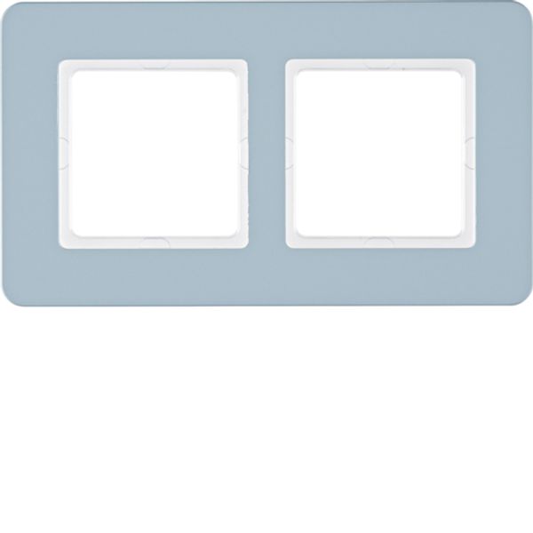 Frame, 2-fold, Berker Q.7, pebble grey, mat image 1