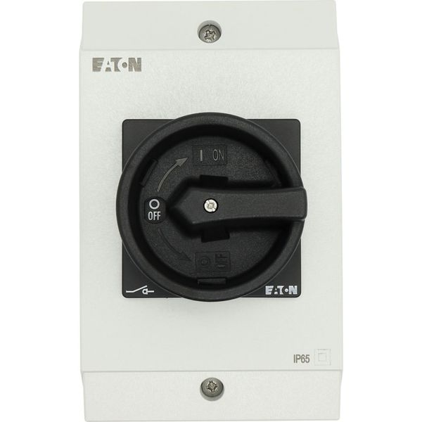 T3-4-8344/I2/SVB-SW Main switch, T3, 32 A, surface mounting, 4 contact unit(s), 8-pole, STOP function, With black rotary handle and locking ring, Lockable in the 0 (Off) image 25