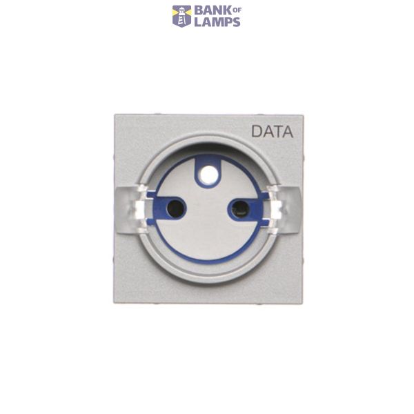 Cover for DATA socket, cover, matt aluminum image 1