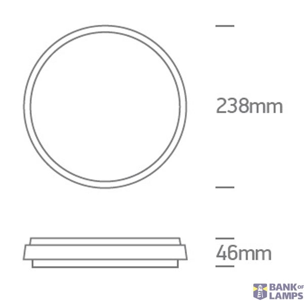 ANTHRACITE PLAFO 20W WW IP54 230V image 2