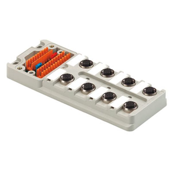 Hood distributor lower part, IDC, M12, 30 V, A-coded, LED: Yes, LED initiator: Yes, Wiring type: PNP image 2