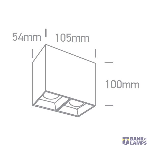 WHITE  2x7W WW  IP20 100-240V image 2