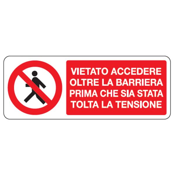 Prohibition sign - Al - 330x125 mm image 1