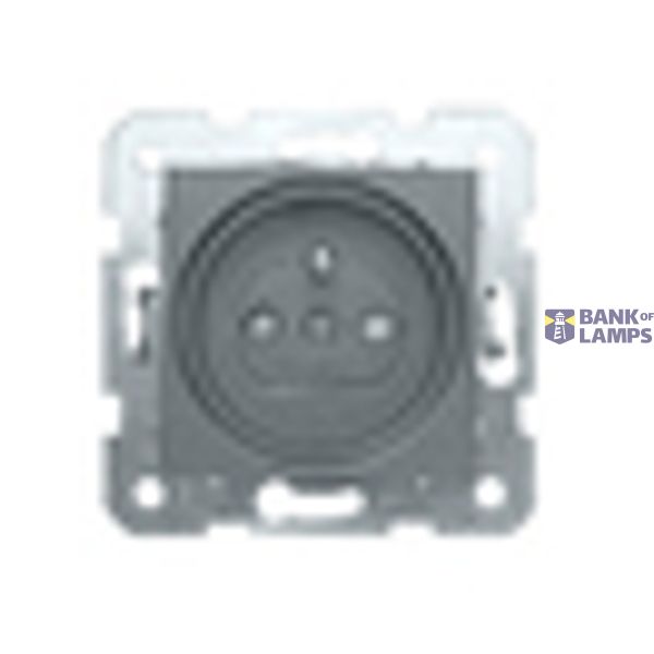 Pin socket outlet, safety shutter, cage clamps, anthracite image 2