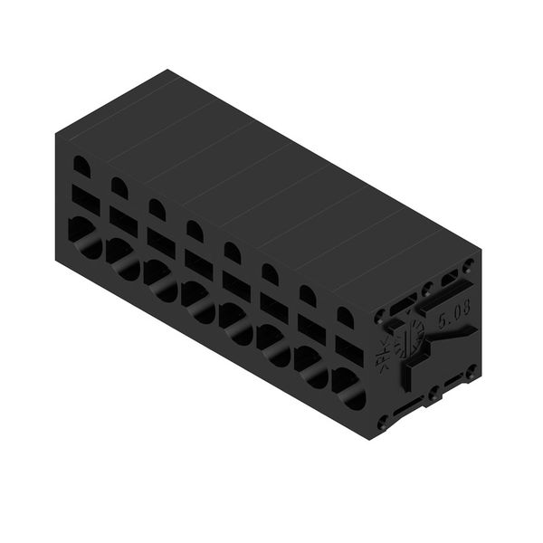 Printed circuit board terminals, 5.08 mm, Number of poles: 8, 90°, Solder pin length (l): 3.5 mm, tinned, black, PUSH IN without actuator, Clamping range, max. : 2.5 mm², Box image 2