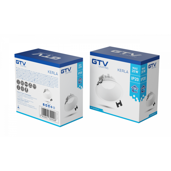 Spot luminaire housing KERLA, IP20, PC, round, Ø85x36 mm, white image 2