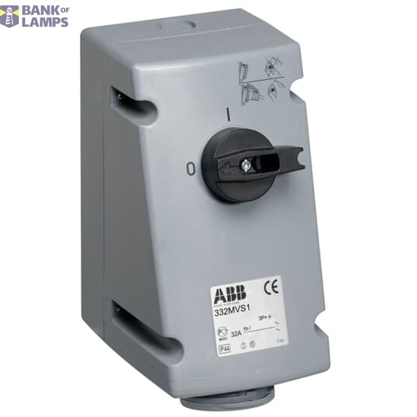Industrial Switched Interlocked Socket Outlets, 3P+E, 32 A, Optional voltage V image 1