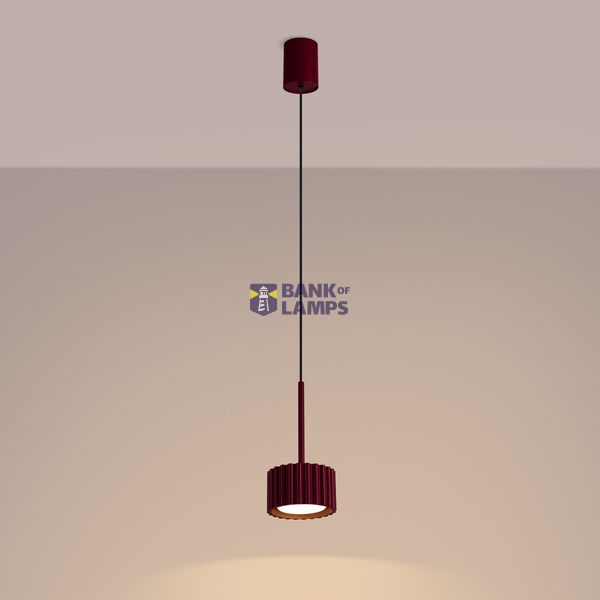 Pendant lamp AURA 1 burgundy Gx53 image 8