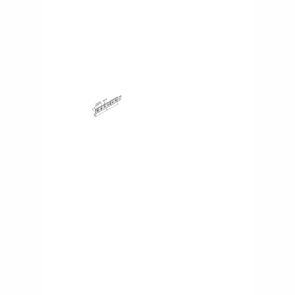 Rigid copper bar 990mm 20x5 pre-punched and threaded image 1