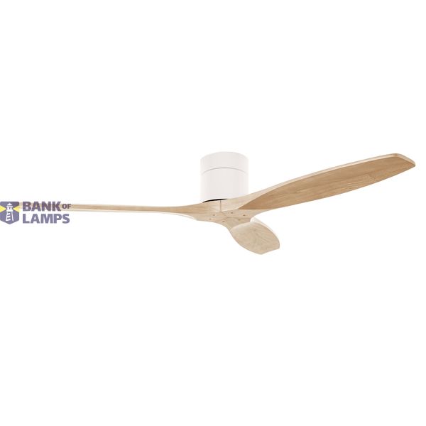 Fan Stem Evo ø1220mm Tube White with Light Wood Blades Light wood LED image 1