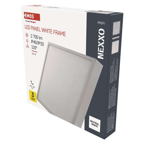 LED surface luminaire NEXXO, square, white, 28.5W, neutral white image 1