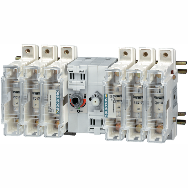 Fuse combination changeover 4P 250A for knife-edge fuse size 1. NF&DIN image 1