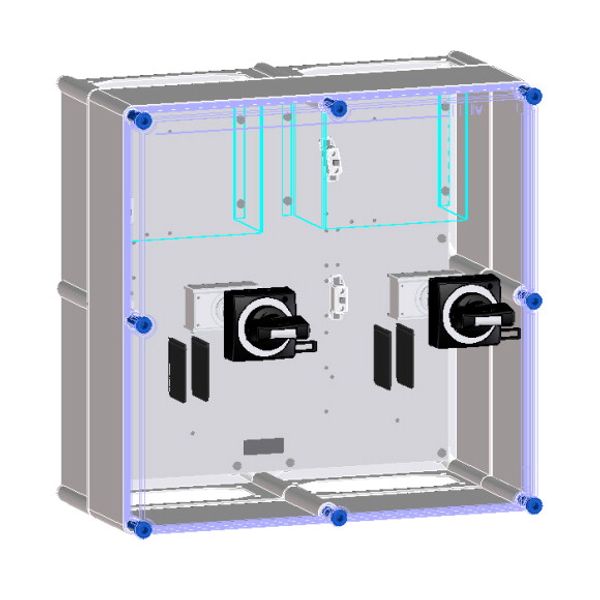 Switch enclosure prepared for 2 NZM1 MCCB 3P image 1