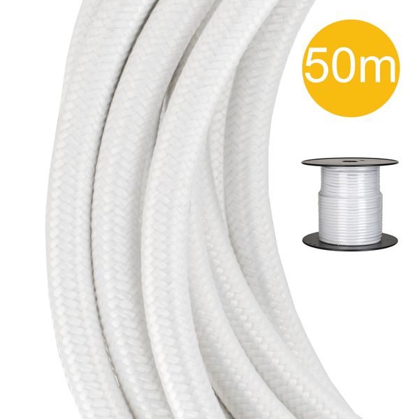 Textile Cable 3C White 50m Roll image 2