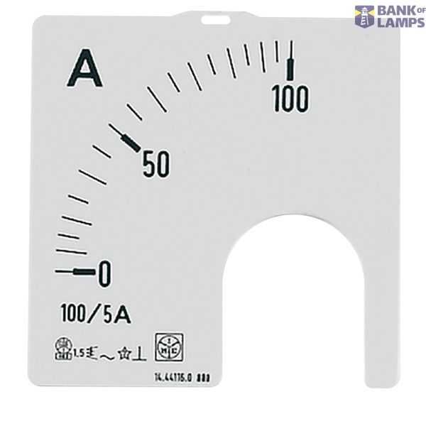 Interchangeable scale for ammeters RQ48E (by CT) - In: 800/1A image 1