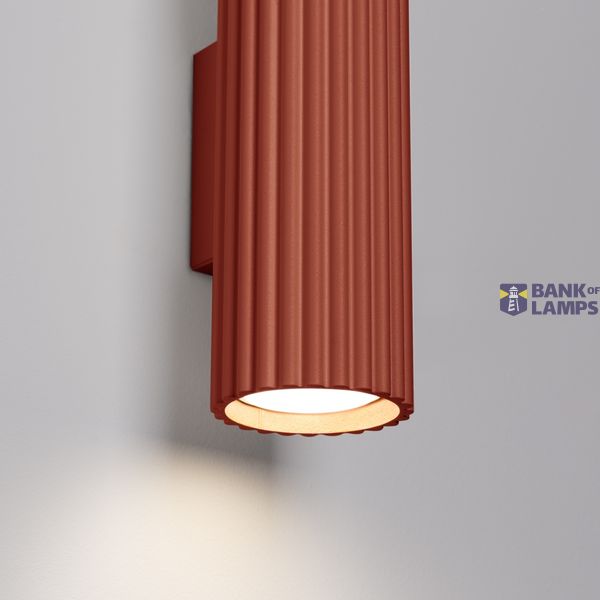 UP-DOWN RED SPOTLIGHT WALL LAMP WITH A CORRUGATED LAMPSHADE FOR INDUSTRIAL ROOMS image 4