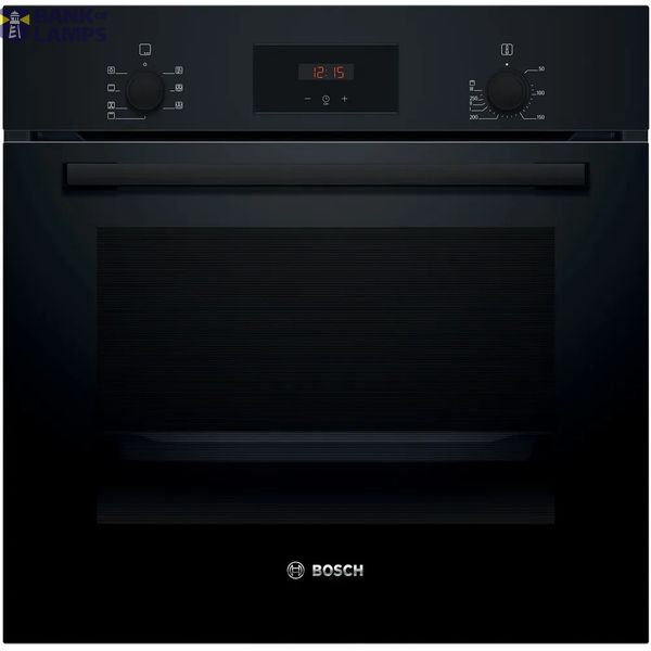 Bosch Oven | HBF133BA1 | 66 L | Electric | EcoClean | Knobs | Height 59.5 cm | Width 59.4 cm | Black image 2