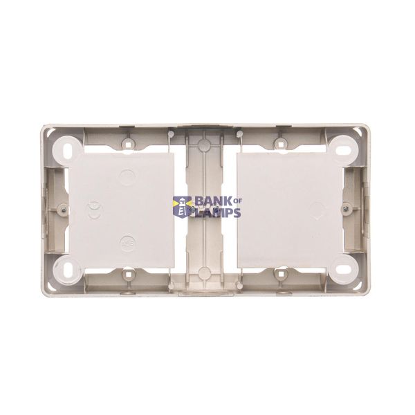 Double computer socket RJ45 category 6 with anti-dust cover, (module), beige image 1
