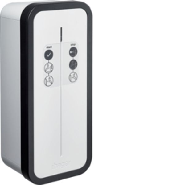 Charging station witty start T2, lockable, 3-phase, 1 x 22 kW + 230 V mains, IP55, gray image 1