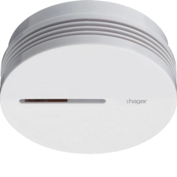 Smoke alarm with replaceable battery, 5-year backup, white image 1