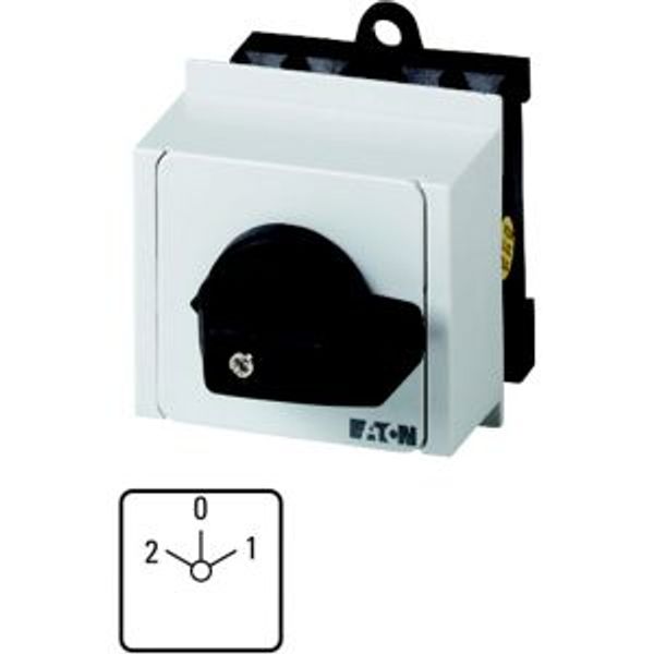 T0-2-15422/IVS Changeoverswitches, T0, 20 A, service distribution board mounting, 2 contact unit(s), Contacts: 4, 45 °, maintained, With 0 (Off) position, 2-0-1, Des image 4