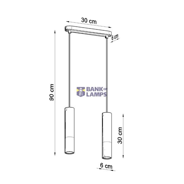 HANGING LAMP BORGIO 2 WHITE GU10 2X40W IP20 image 6