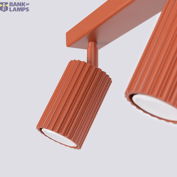 MOVABLE CARBON CEILING STRIP SPOTLIGHTS IN RED FINISH image 9