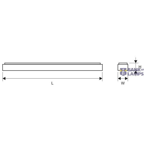 AOT-O LED, 25W, 4000K, 2750lm,IP50,acryl,opal,white,L-650mm image 2