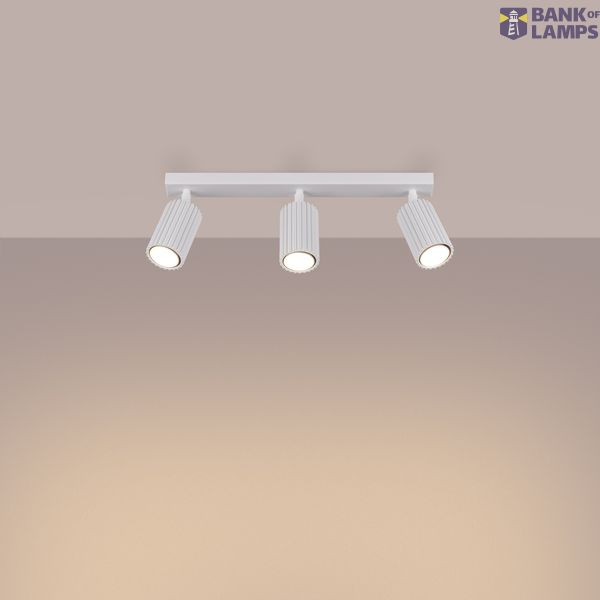 CEILING STRIP WITH THREE SPOTLIGHTS FROM THE KARBON SERIES FOR THE HALLWAY image 3